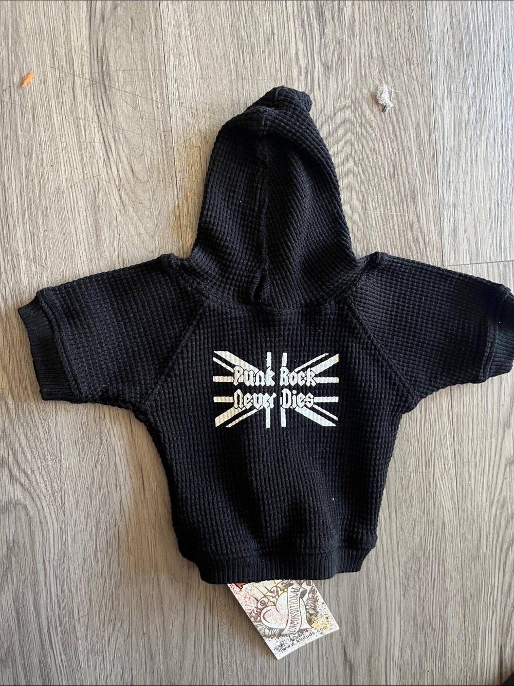 Kong Black Dog Hoodie with White Punk Rock Graphic